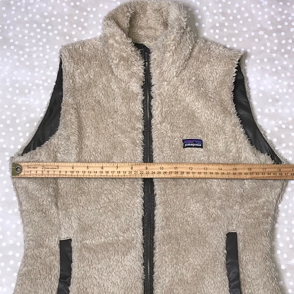 Patagonia Beige Fleece Vest Women Size M Los Gatos - Picture 7 of 8